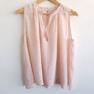 Madewell 100% Silk Top Bellshift Nightlily Blush Pink Sleeveless